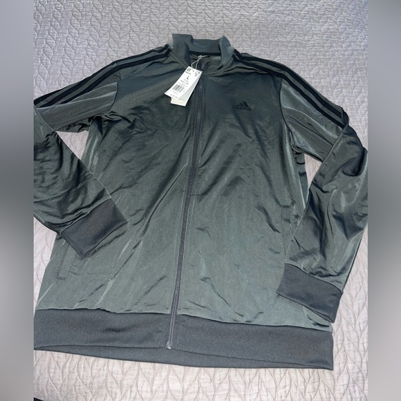Adidas Mens Essentials Warm-Up 3 Stripes track Jacket - Picture 2 of 9